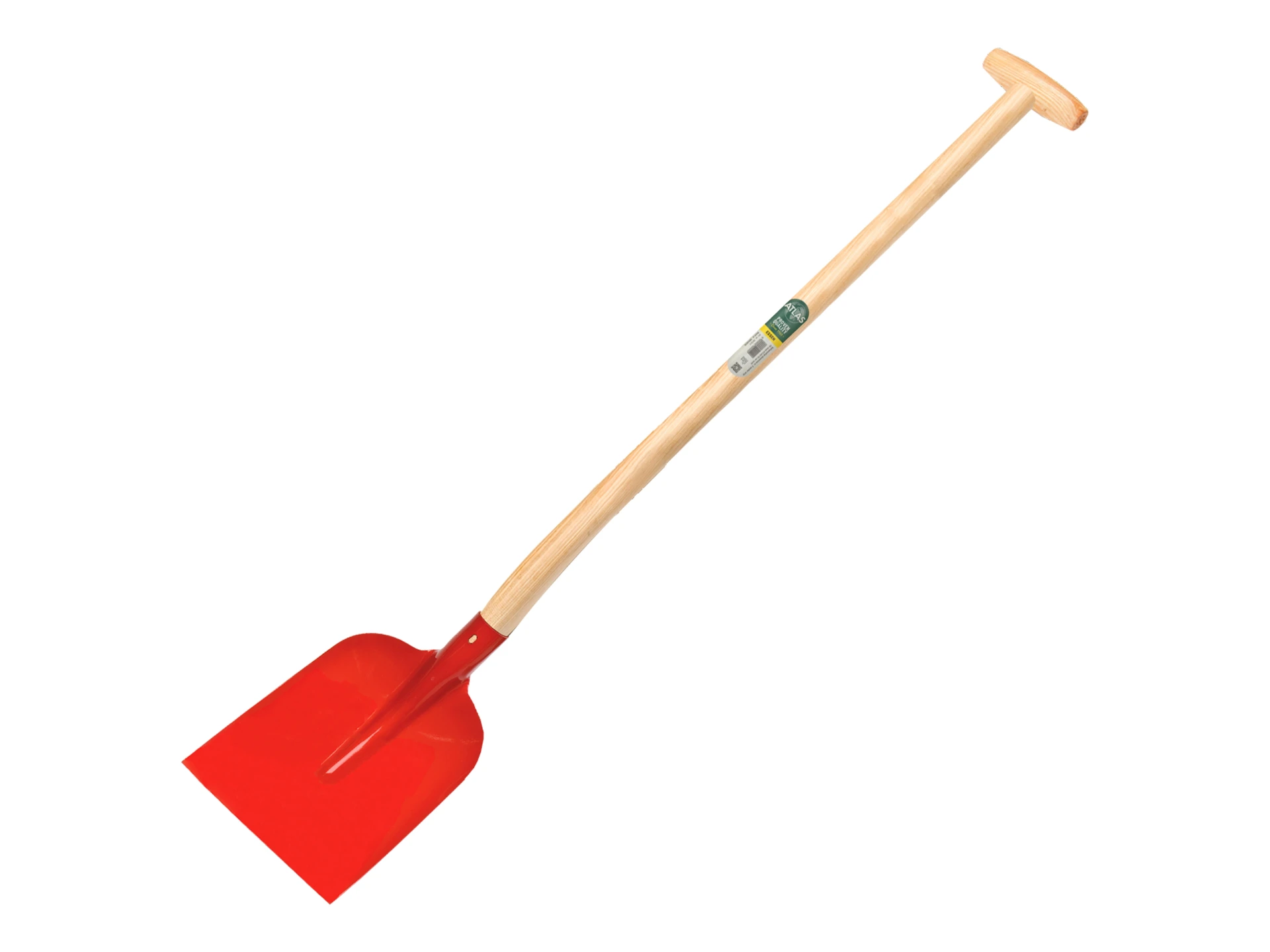 [780966] Betonschop ATLAS 1/2 0 rood, extra gehard, met ATLAS schopsteel 110 cm gebogen, FSC 100%
