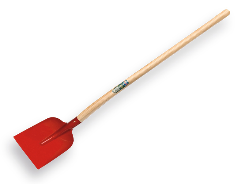 Betonschop ATLAS 1/2 0 rood, extra gehard, met ATLAS batsesteel 130 cm gebogen, FSC 100%