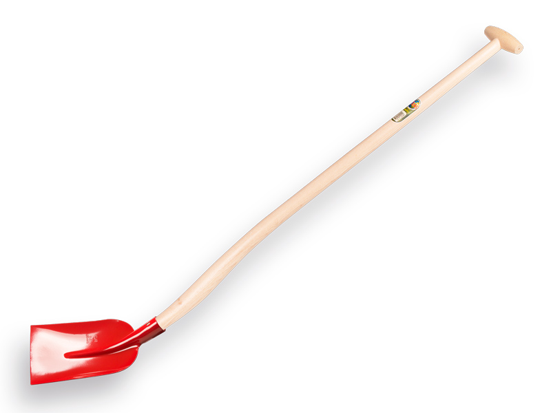 Betonschop ATLAS 1/2 0 rood, extra gehard, met ATLAS Blijhamsteel 110 cm extra dubbel gebogen