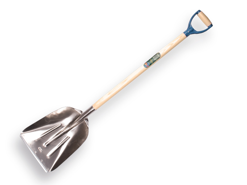 Graanschop OFFNER aluminium met strip en ATLAS PD-steel 95 cm gebogen, FSC 100%