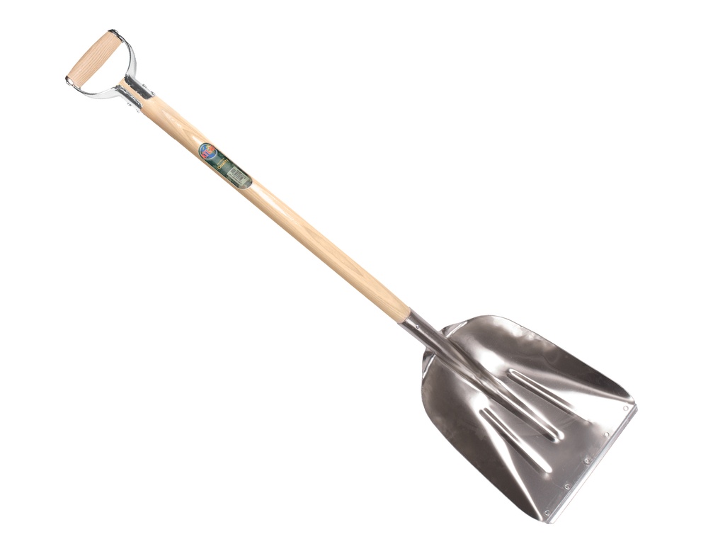 Graanschop OFFNER JUMBO aluminium met strip, 36 x 48 cm, met ATLAS YD-steel 95 cm, FSC 100%