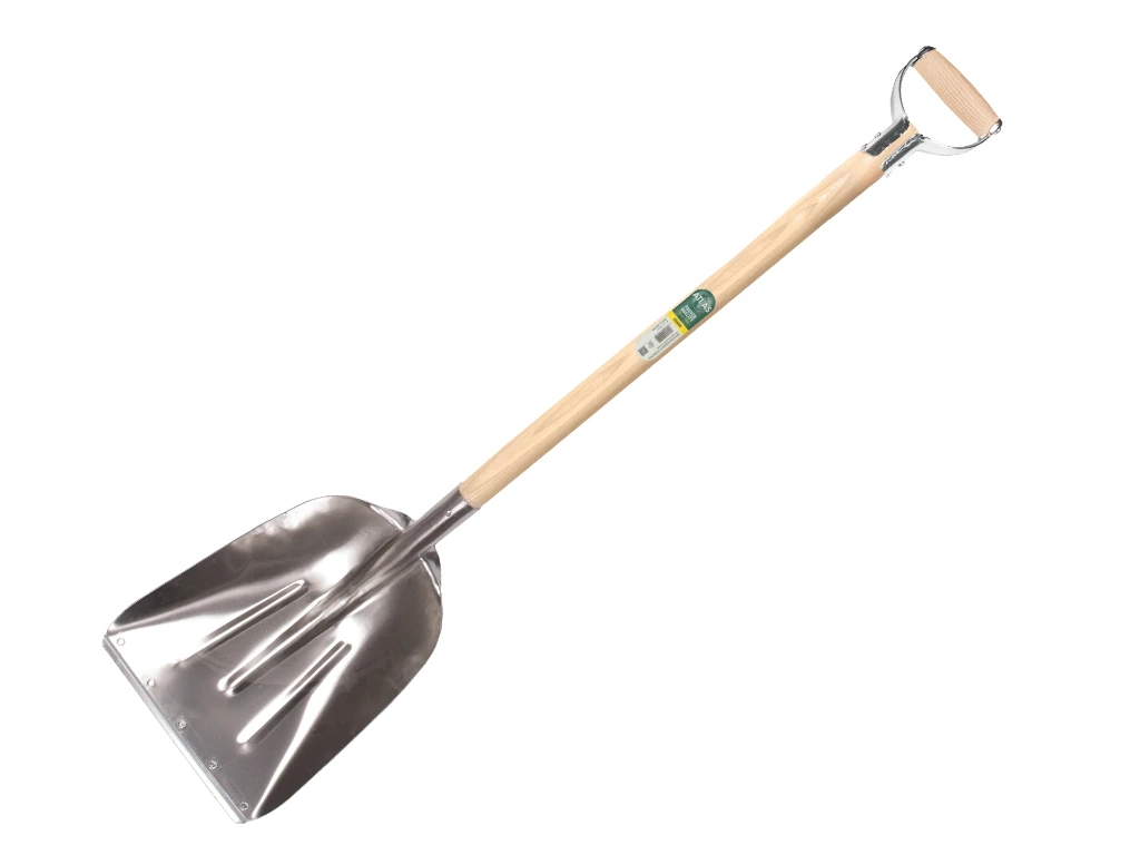 Graanschop OFFNER JUMBO aluminium met strip, 36 x 48 cm, met ATLAS YD-steel 95 cm, FSC 100%