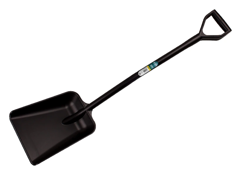 Ballastschop ATLAS zwart PP met fiberglas 112 cm, 27 x 34 cm, met D-steel, HACCP