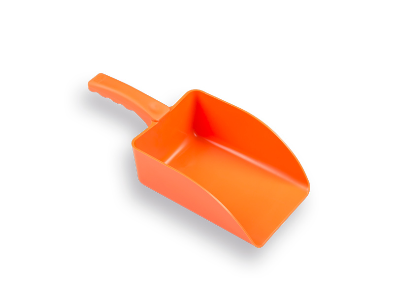 [790405] Voerschep - Zoutschep Jimmy kunststof oranje 750 gram, recht model, lengte 31 cm