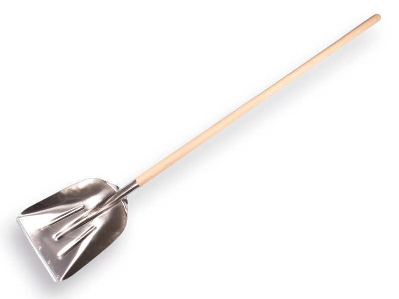 Graanschop ATLAS aluminium met strip en ESSEN steel 130 cm gebogen, FSC 100%