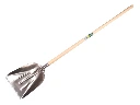 Graanschop ATLAS aluminium met strip en ESSEN steel 130 cm gebogen, FSC 100%
