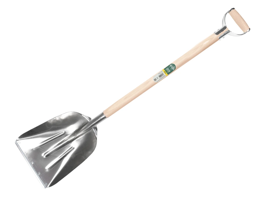Graanschop ATLAS aluminium met strip met ATLAS YD-steel 95 cm gebogen, FSC 100%