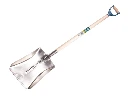 Ballastschop OFFNER aluminium met strip, 27 x 35 cm, ATLAS PD-steel 95 cm gebogen, FSC 100%