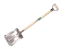 Ballastschop OFFNER aluminium met strip, 27 x 35 cm, ATLAS YD-steel 95 cm gebogen, FSC 100%