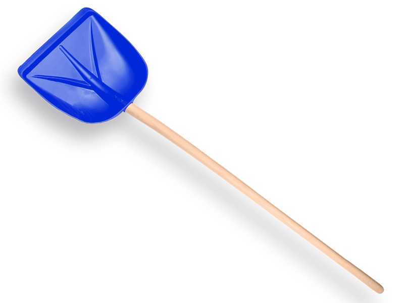 Sneeuwbats - Voerschop ATLAS kunststof 40 cm, met gebogen ESSEN batsesteel 130 cm