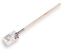 Spade IDEAL 1001 nr.2 gepolijst, met ESSEN knopsteel 110 cm, bladmaat 18 x 28 cm