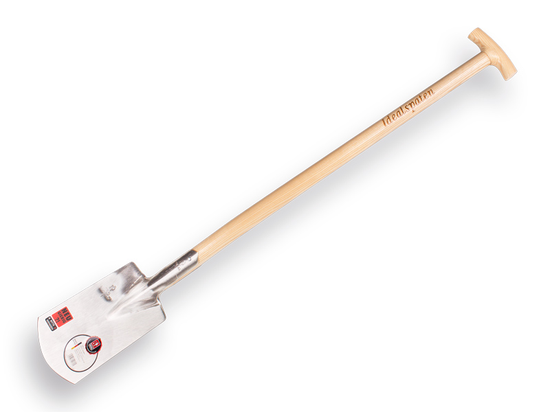 [810060] Spade IDEAL 1006 nr.1 gepolijst, met ESSEN T-steel 85 cm, bladmaat 16,5 x 27 cm