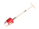 Rondsteekspade SHW rood, bovenzijde 16,5 cm, met ATLAS steel 80 cm en brede hilt