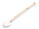Barneveldse spade - Plagschop ATLAS DIAMANT gesmeed spits, met ATLAS schopsteel 100 cm gebogen