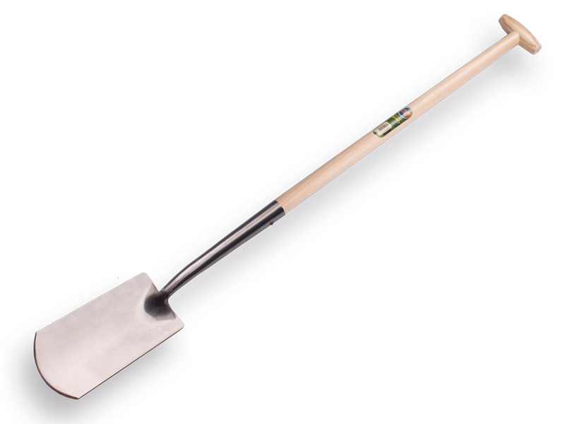 Zwanenhalsspade ATLAS DIAMANT gepolijst, met ATLAS T-steel 80 cm en doorgestoken hilt, FSC 100%