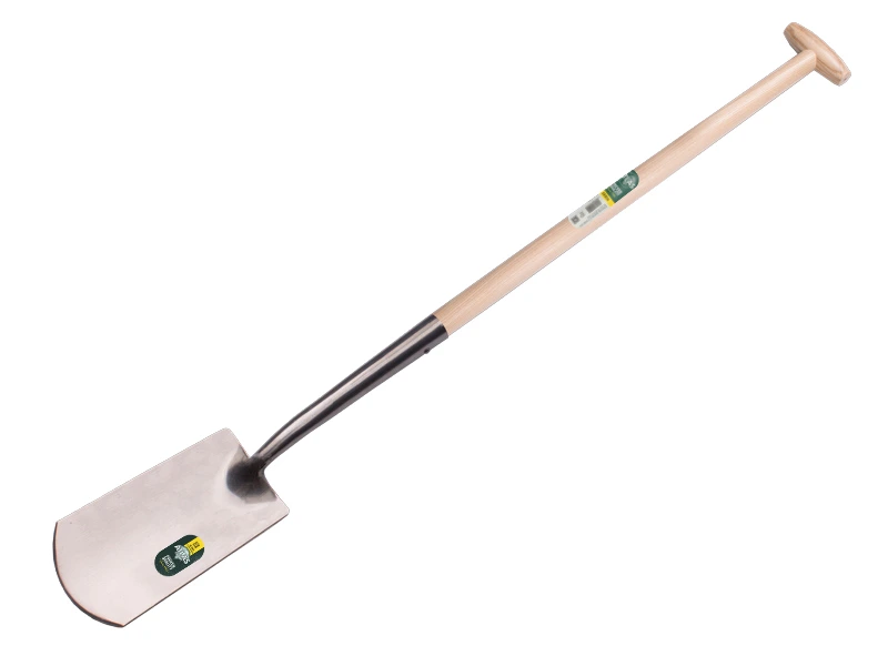 [810403] Zwanenhalsspade ATLAS DIAMANT gepolijst, met ATLAS T-steel 80 cm en doorgestoken hilt, FSC 100%