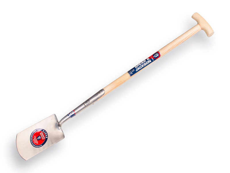 Spade SPEAR & JACKSON 1041 FT gepolijst, met lipdul en ESSEN T-steel 80 cm