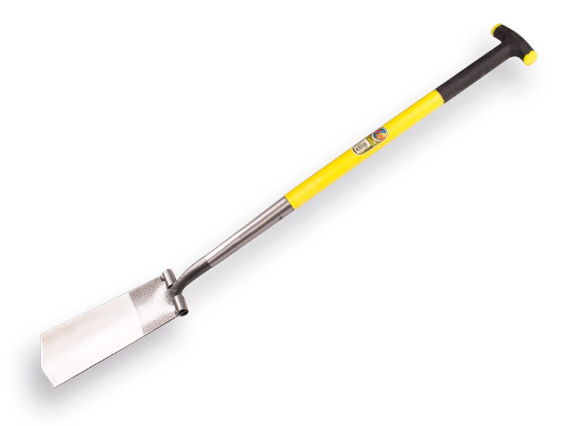 [811018] Kabelspade ATLAS DIAMANT gepolijst, met RONDE OPSTAP en FIBERGLAS T-steel 78 cm, totale lengte 120 cm
