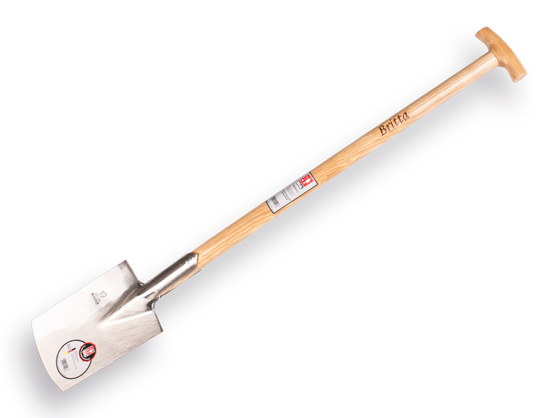 [811020] Spade IDEAL Britta 1501 gepolijst, met ESSEN T-steel 85 cm
