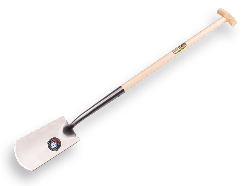 [811055] Zwanenhalsspade ATLAS DIAMANT gepolijst, met ATLAS T-steel 80 cm en Engelse Kruk, FSC 100%