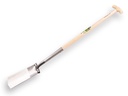 Kabelspade ATLAS DIAMANT gepolijst, RONDE OPSTAP, met Hickory T-steel 80 cm