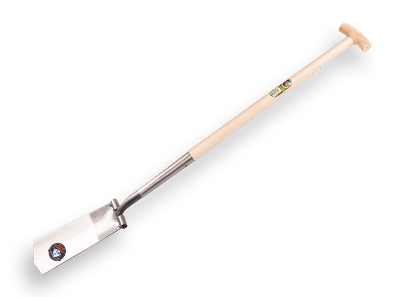 [811065] Kabelspade ATLAS DIAMANT gepolijst, RONDE OPSTAP, met ATLAS T-steel 80 cm en Engelse kruk, FSC 100%