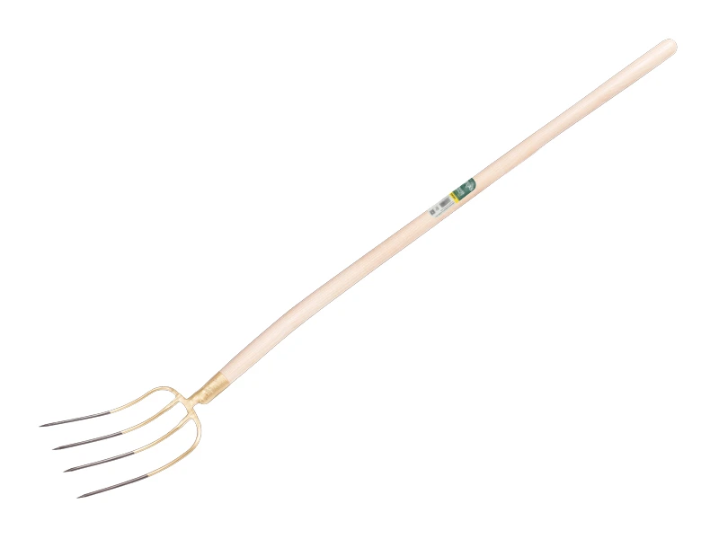 [811130] Mestvork OFFNER 4 tands brons met dul en ATLAS batsesteel 130 cm, FSC 100%