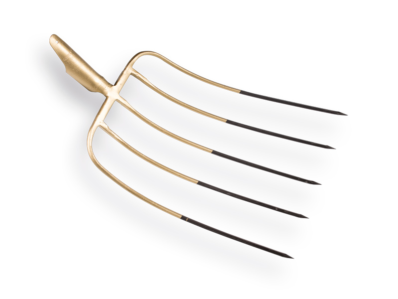 Bladvork OFFNER 5 tands met veerdul, 45 cm lang, zonder steel