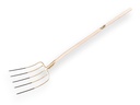 Bladvork OFFNER 5 tands met veerdul, 45 cm lang, met ATLAS batsesteel 130 cm, FSC 100%