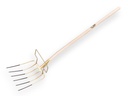 Bladvork OFFNER 6 tands met beugel en ATLAS batsesteel 130 cm, FSC 100%