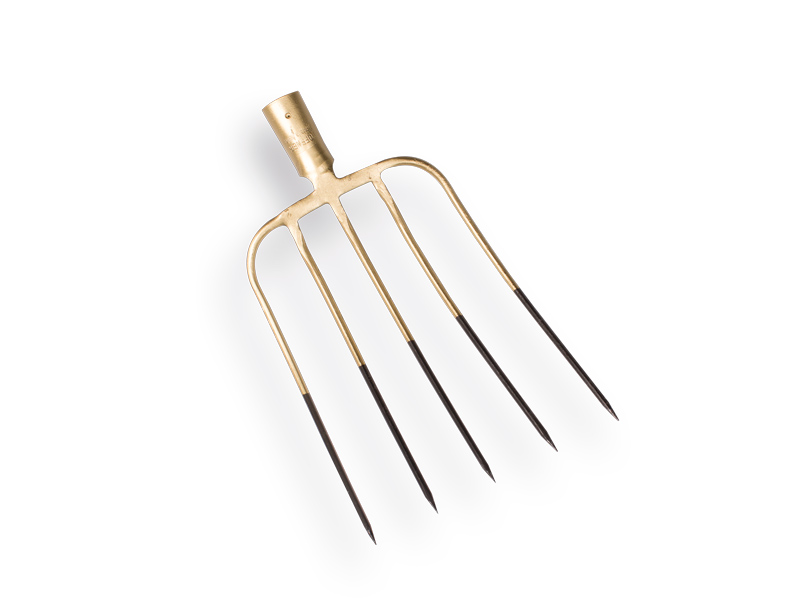 [815100] Mestvork OFFNER 5 tands brons met dul, zonder steel