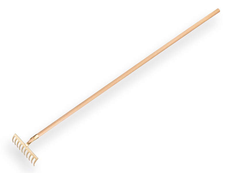 Tuinhark OFFNER 10 gebogen tanden, met open dul en ATLAS steel 160 x 2,8 cm