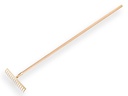 Tuinhark OFFNER 14 gebogen tanden, met open dul en ATLAS steel 160 x 2,8 cm