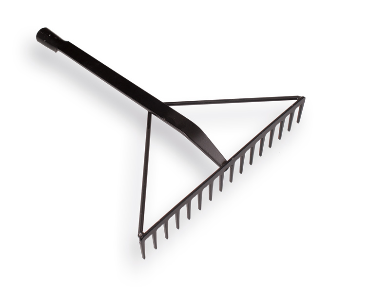 [818218] Asfalthark ATLAS versterkt zwart, 16 tands met dul 60 cm, zonder steel