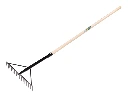 Asfalthark VICTORIA versterkt zwart, 16 tands met dul 50 cm en ATLAS steel 130 cm