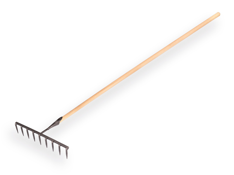 Zaadhark DE WIT gesmeed met 9 ronde tanden en ATLAS steel 160 x 3,2 cm