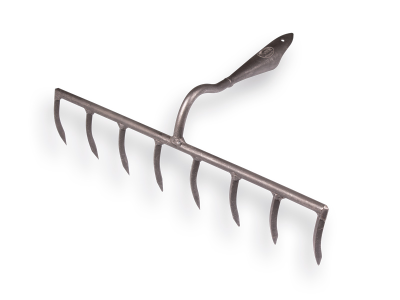 [819140] Bouwhark DE WIT gesmeed met 8 gebogen tanden, zonder steel