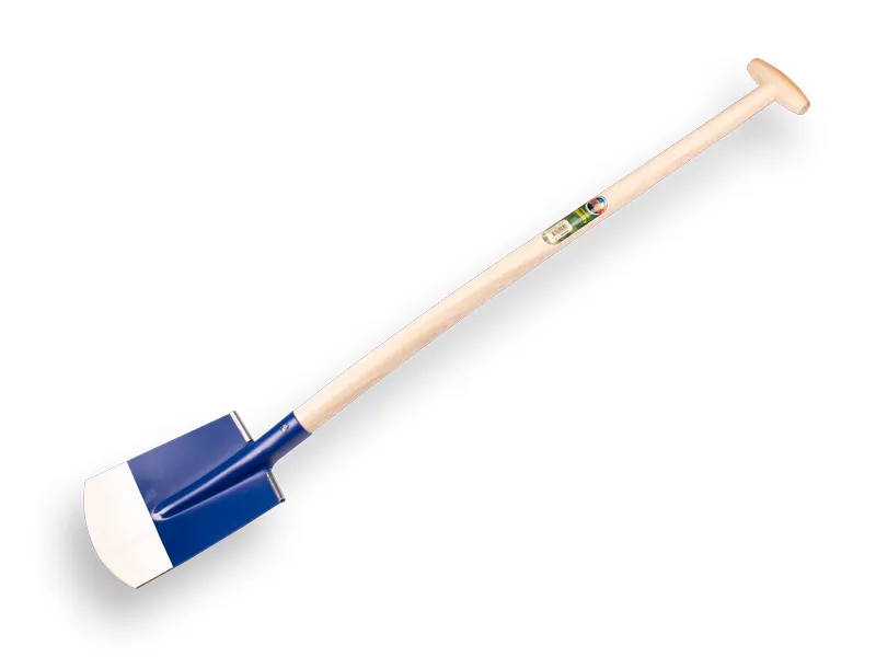 Hobbyspade ATLAS DIAMANT blauw, RONDE OPSTAP, met ATLAS schopsteel 95 cm gebogen
