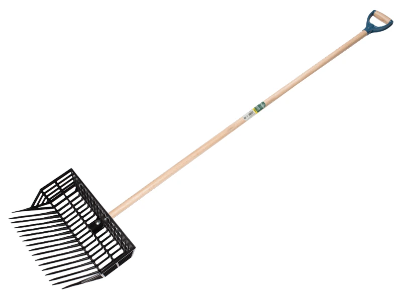 Mestvork ATLAS kunststof, fijngetand met korf en ATLAS steel 140 x 2,8 cm en D-greep 