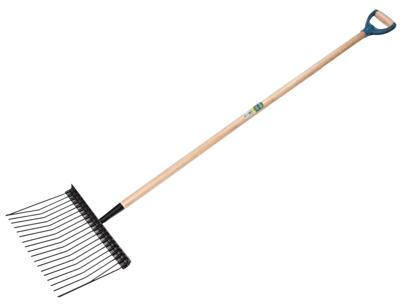 Mestvork ATLAS staal, fijngetand met ATLAS steel 130 x 3,0 cm en D-greep , FSC 100%