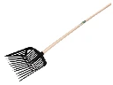 Mestvork ATLAS kunststof zwart met ESSEN batsesteel 130 cm gebogen