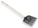 Mestvork ATLAS kunststof zwart met ESSEN batsesteel 130 cm gebogen