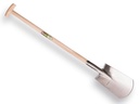 Spade ATLAS DIAMANT gepolijst, RONDE OPSTAP, met ATLAS T-steel 95 cm, FSC 100%