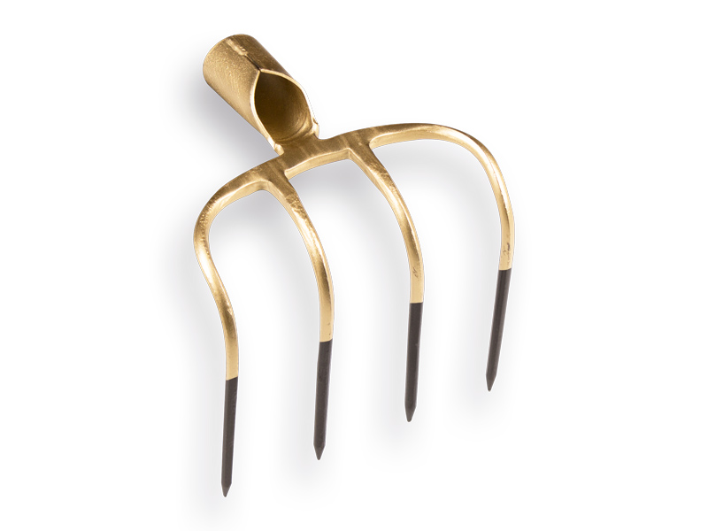 [844400] Mesthaak OFFNER 4 tands, lange tanden 21 cm, met dul, zonder steel