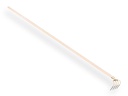 Mesthaak OFFNER 4 tands, lange tanden 21 cm, met dul en rechte ATLAS Ecofiber steel 300 cm