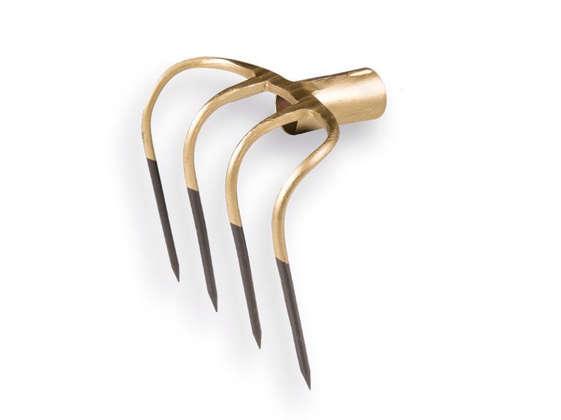 [844450] Mesthaak OFFNER 4 tands, korte tanden 13 cm, met dul, zonder steel