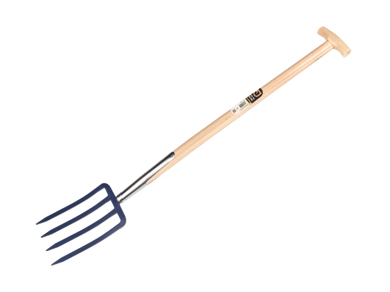 Spitvork Jimmy 4 tands blauw, met ESSEN T-steel 85 cm