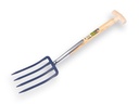 Spitvork Jimmy kort 4 tands blauw, met ESSEN T-steel 50 cm