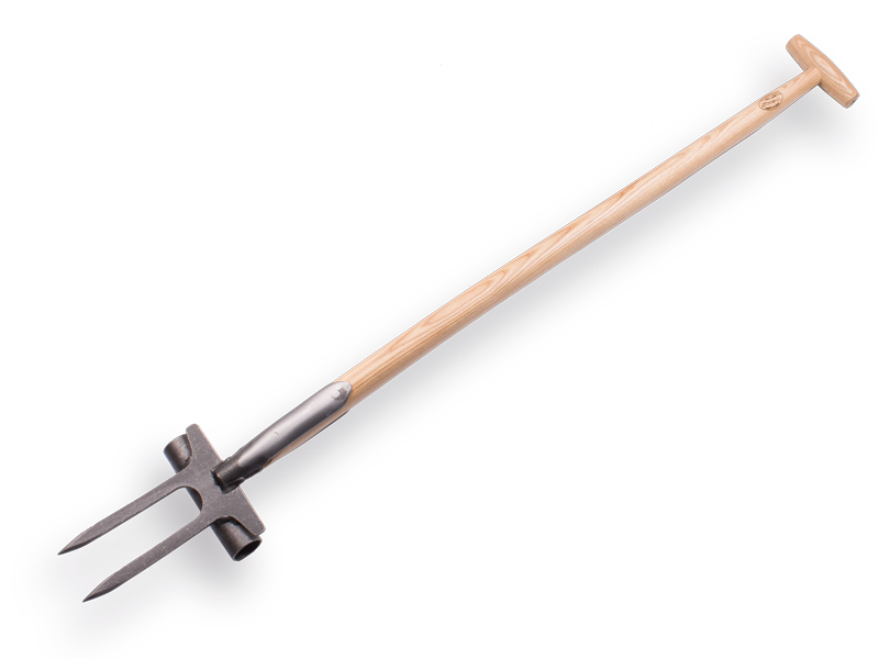 Gras herstelvork DE WIT 2 tands met ESSEN T-steel 90 cm