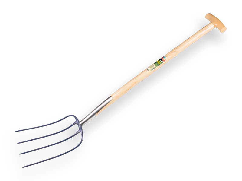 [911170] Mestvork Jimmy 4 tands blauw, met ESSEN T-steel 85 cm